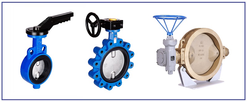 انواع شیر پروانه‌ای چدنی بدون فلنج میراب